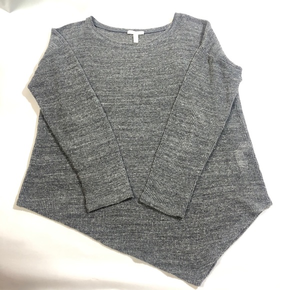 Eileen Fisher Gray Open Waffle Knit Tunic Top S - Picture 2 of 9